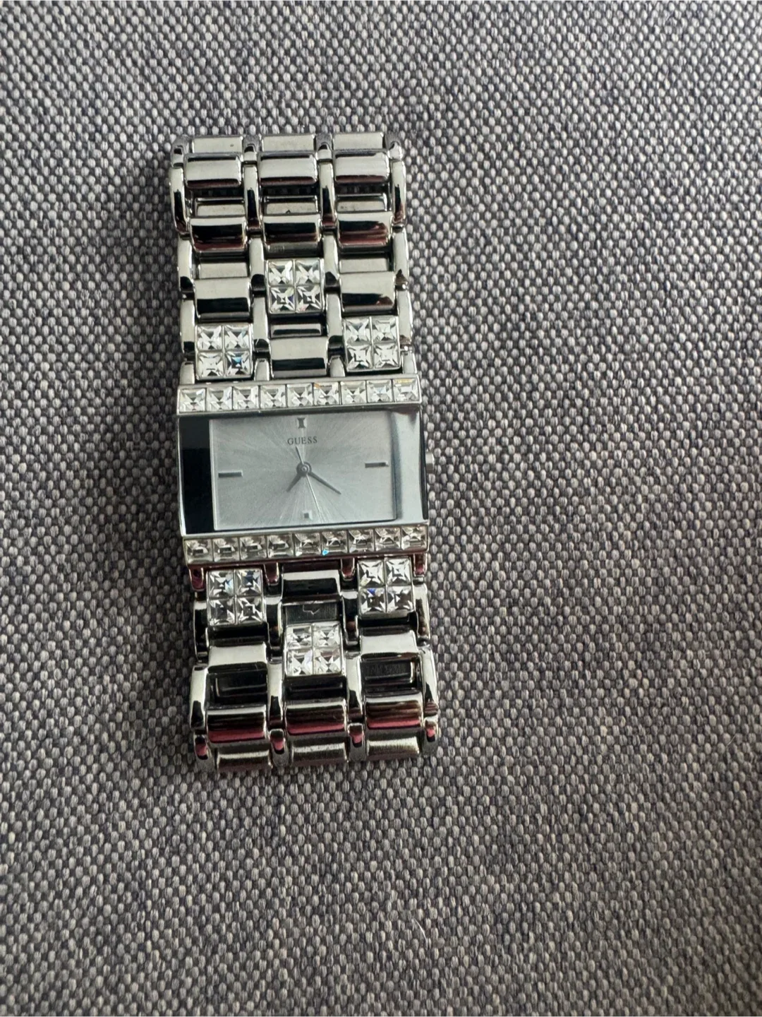 Guess Women's Silver-Tone Crystal Bracelet Watch image indicator(4)
