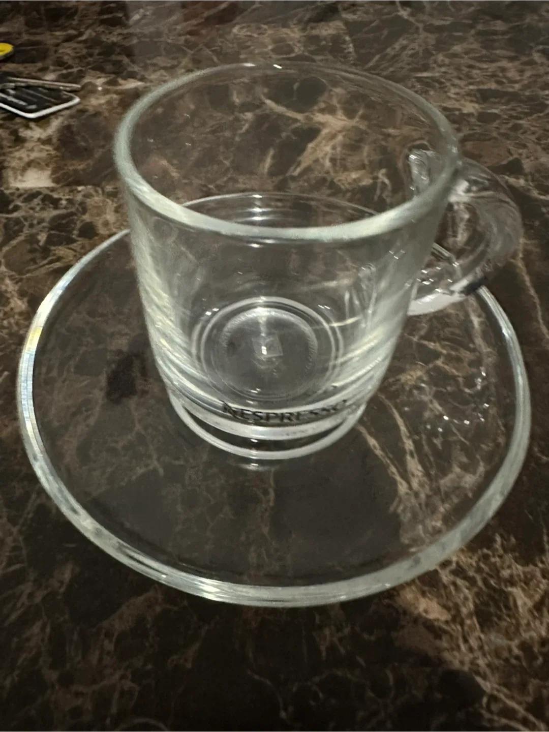 Nespresso glass espresso cup&saucer thumbnail