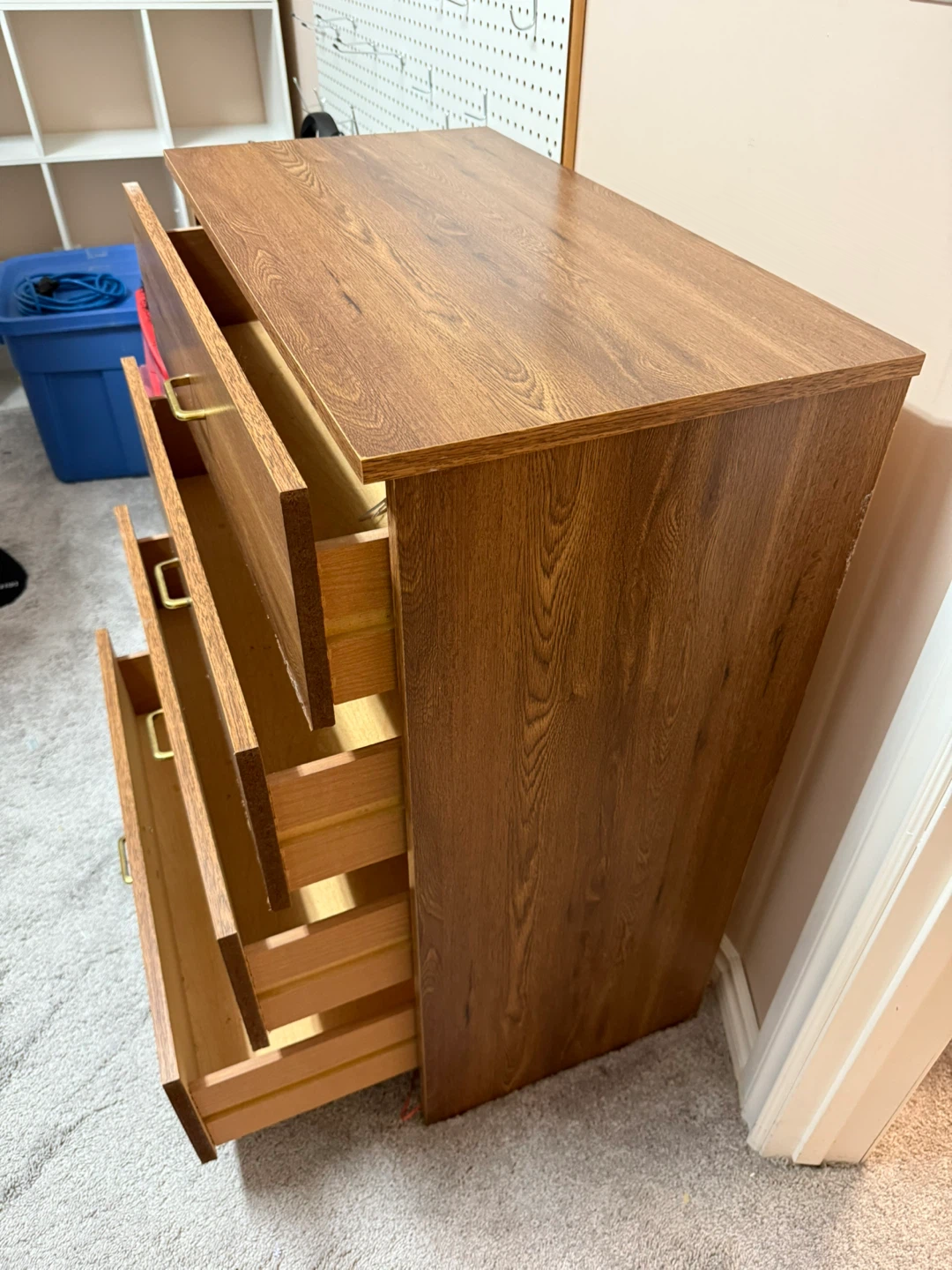 Wood Grain 4-Drawer Dresser
