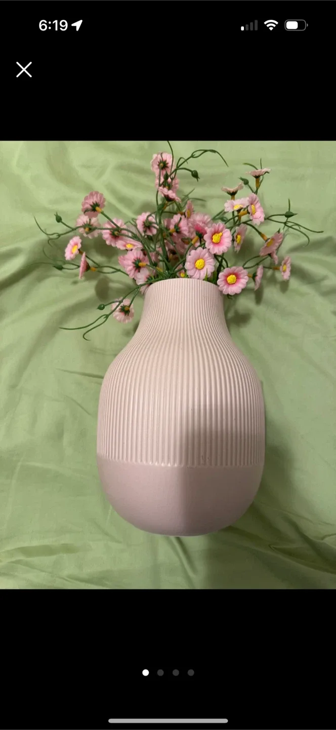 Pink Artificial Flowers in Vase thumbnail