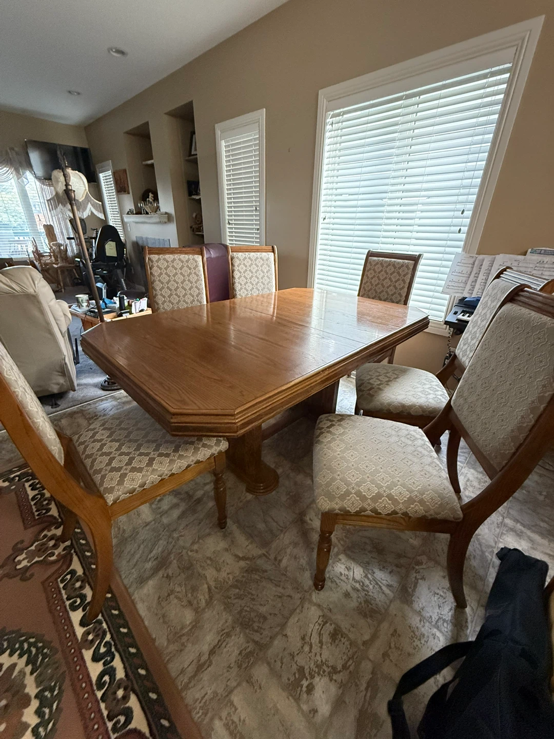 Dining Table with Six Chairs - Wood - photo 3