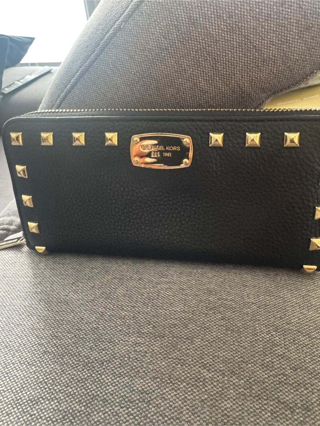Michael Kors Black Studded Wallet thumbnail