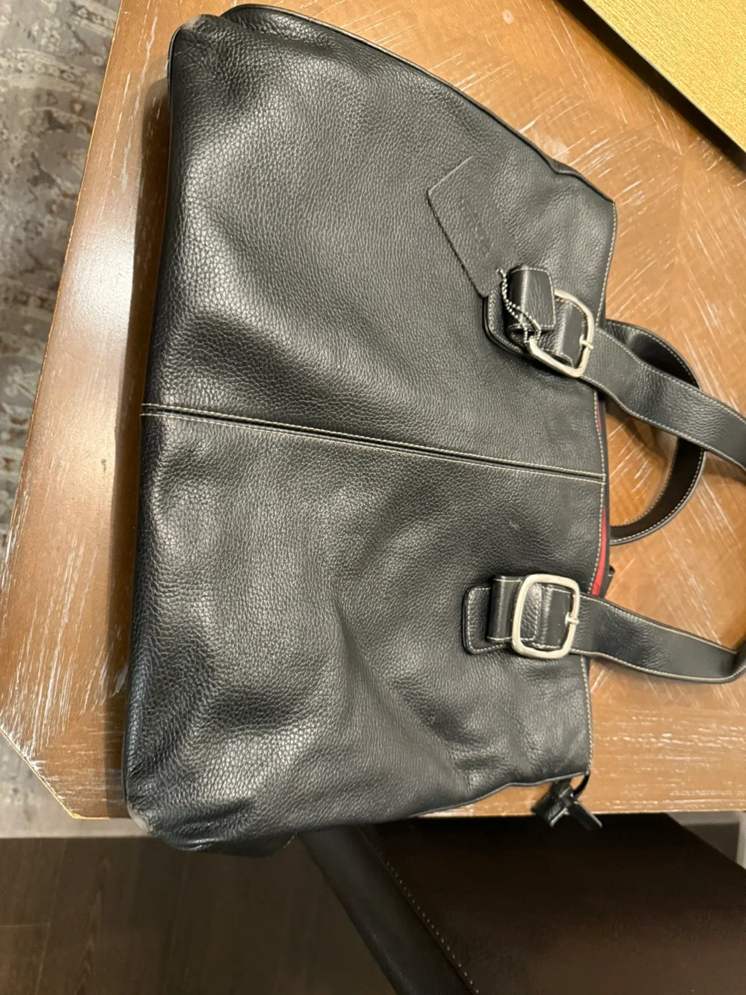 Danier Black Leather Tote Bag