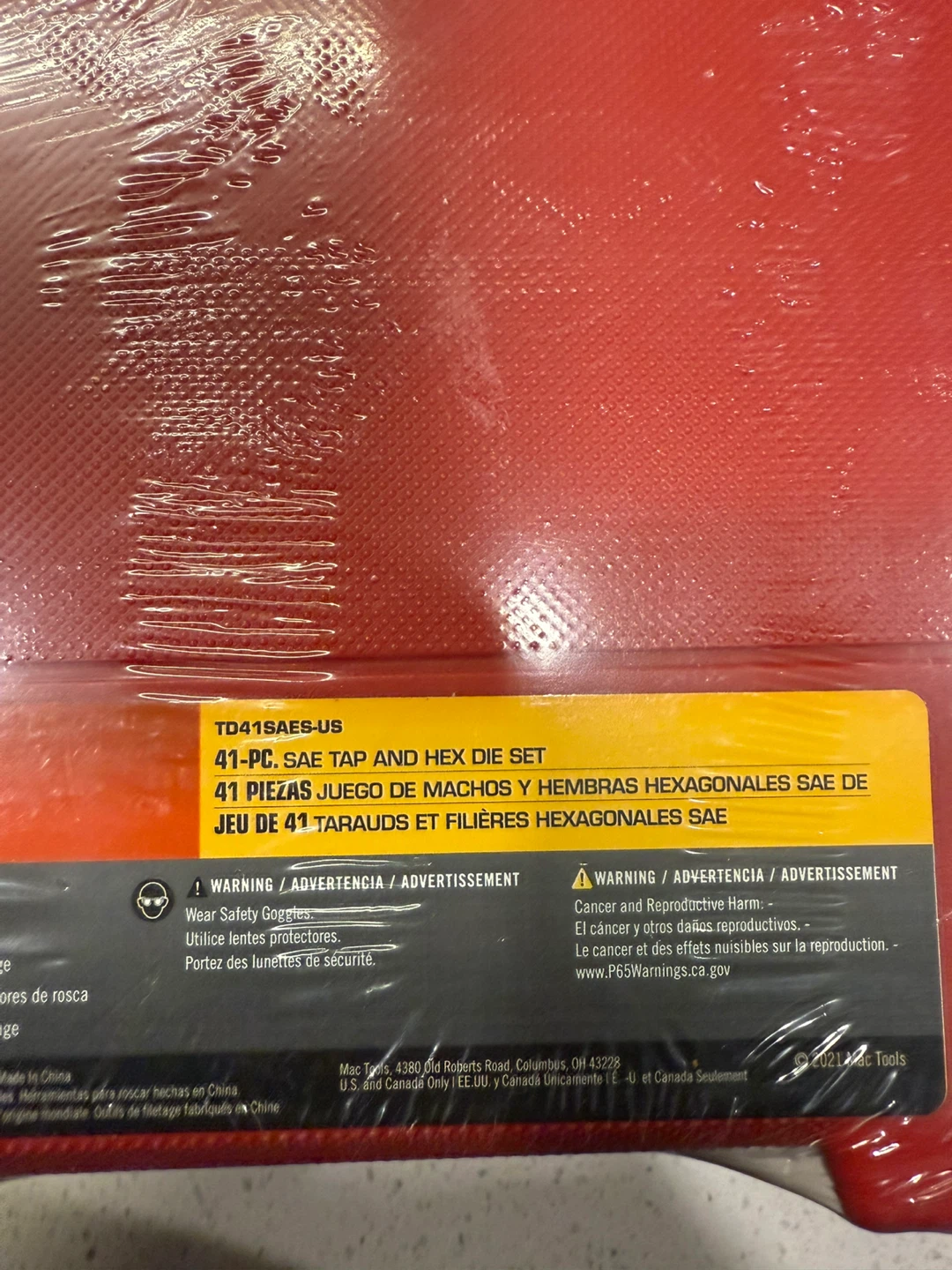 Brand New MAC Tools TD41SAES-US Tap and Die Set - photo 2