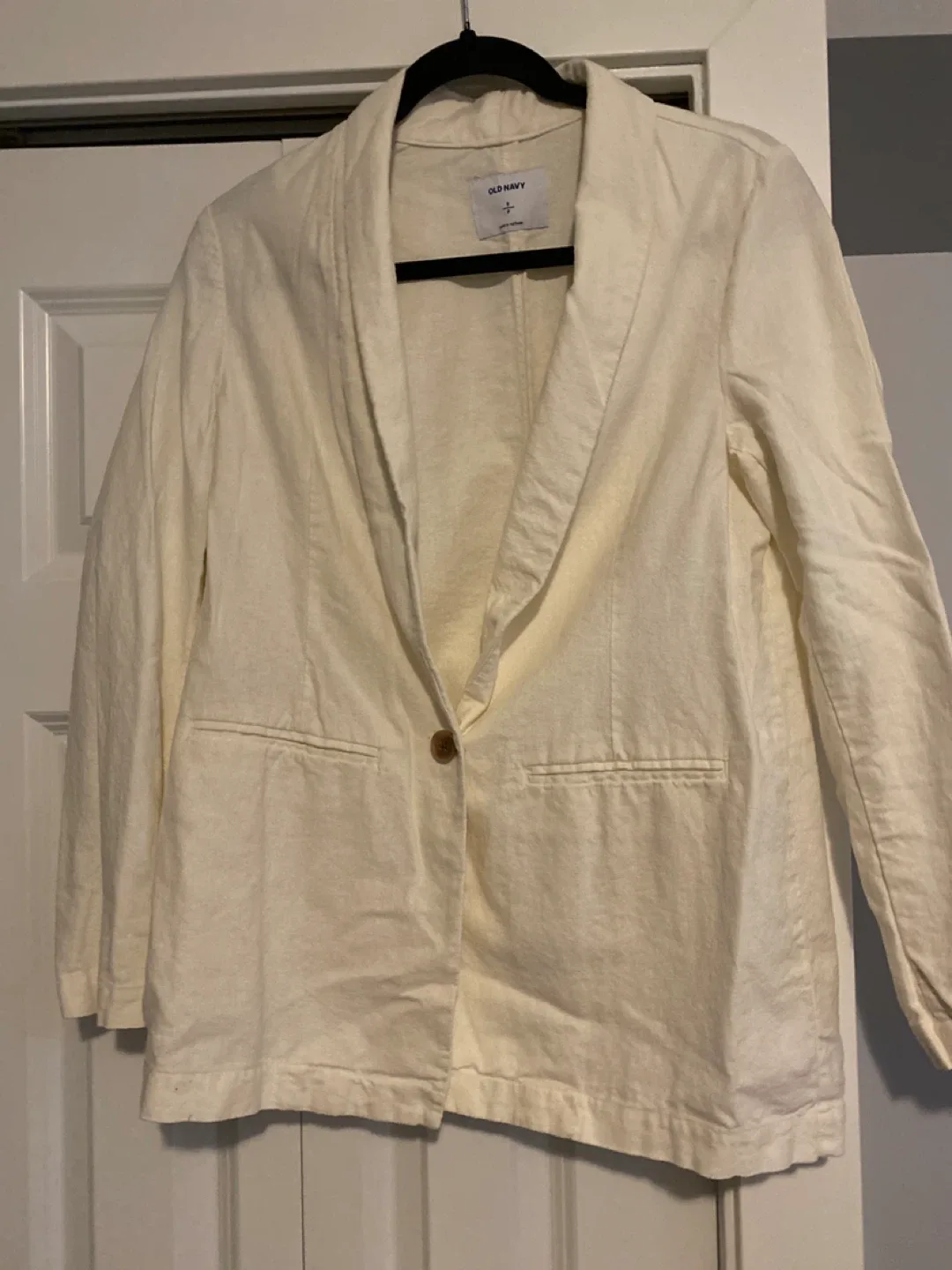 Old Navy linen Cream Blazer - Size S thumbnail