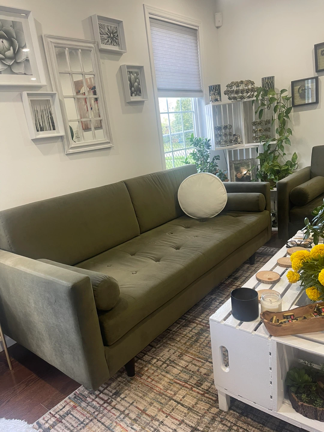 Olive Green Sofa - photo 2