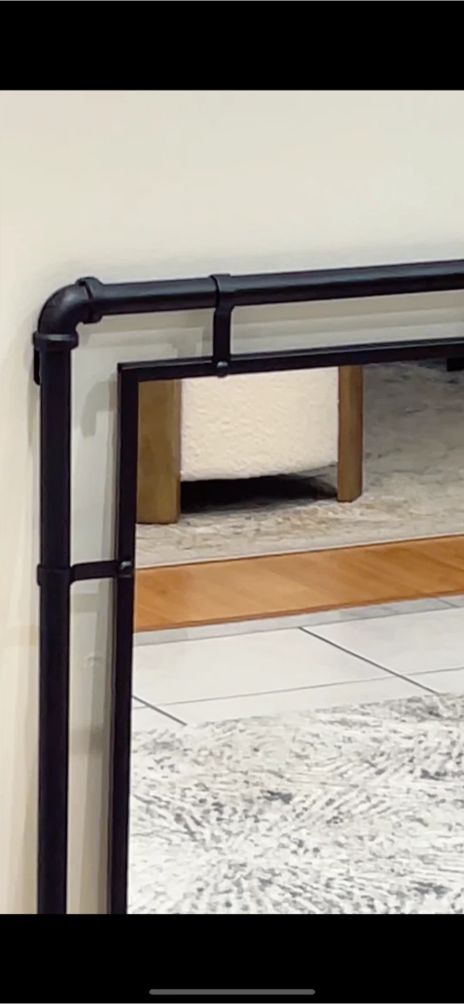 Industrial Style Pipe Frame Mirror - photo 4