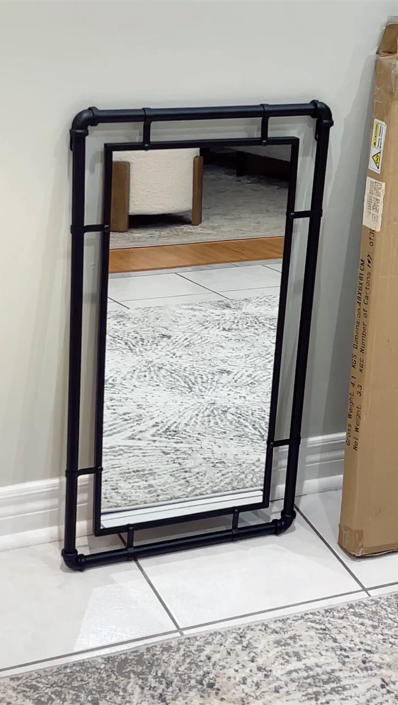 Industrial Style Pipe Frame Mirror