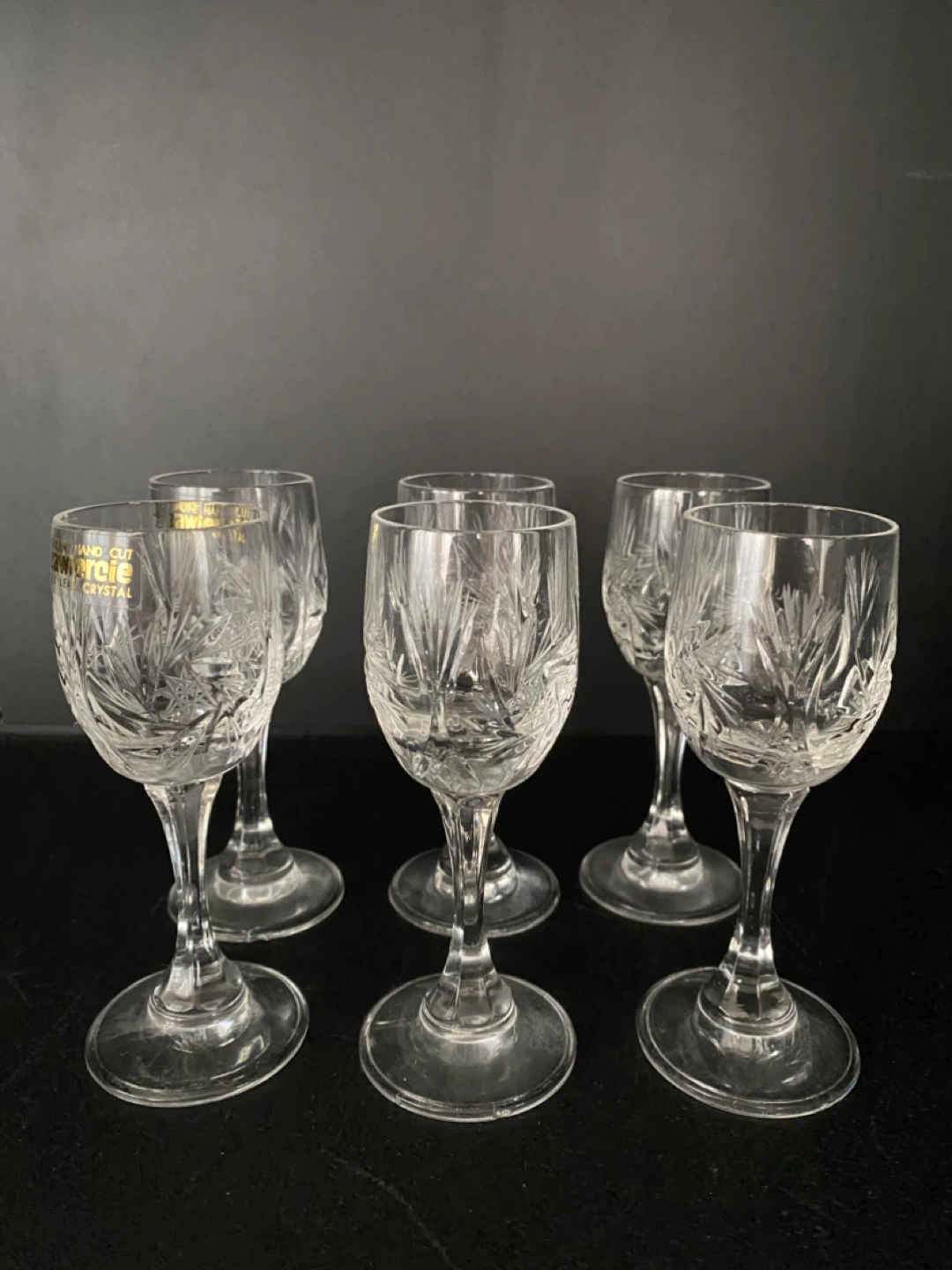 Zwiesel Bleikristall Hand-Cut Crystal Liquor Glasses (6) - photo 3