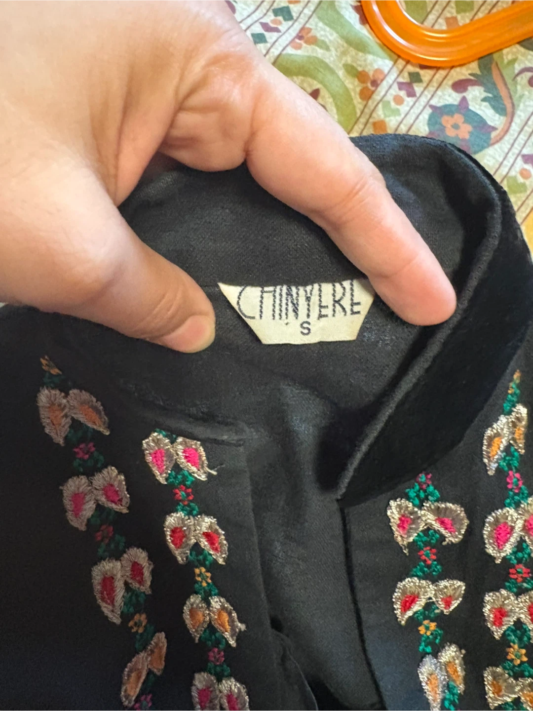 Chinyere Black Embroidered Dress - Size S - photo 3