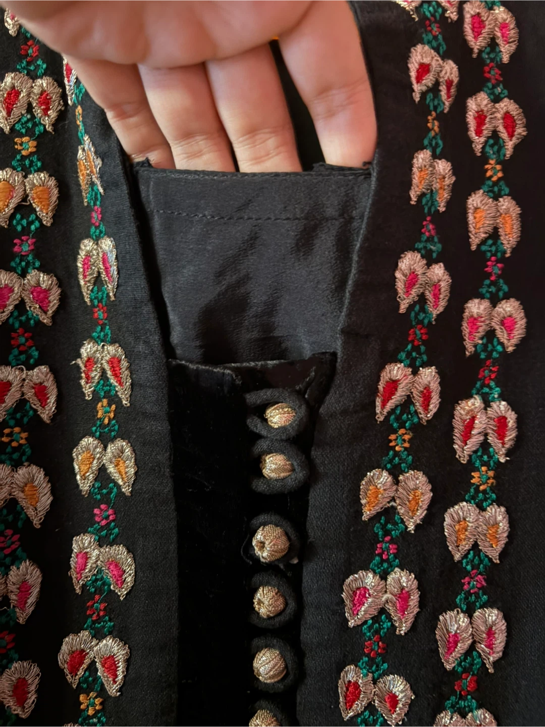 Chinyere Black Embroidered Dress - Size S - photo 4