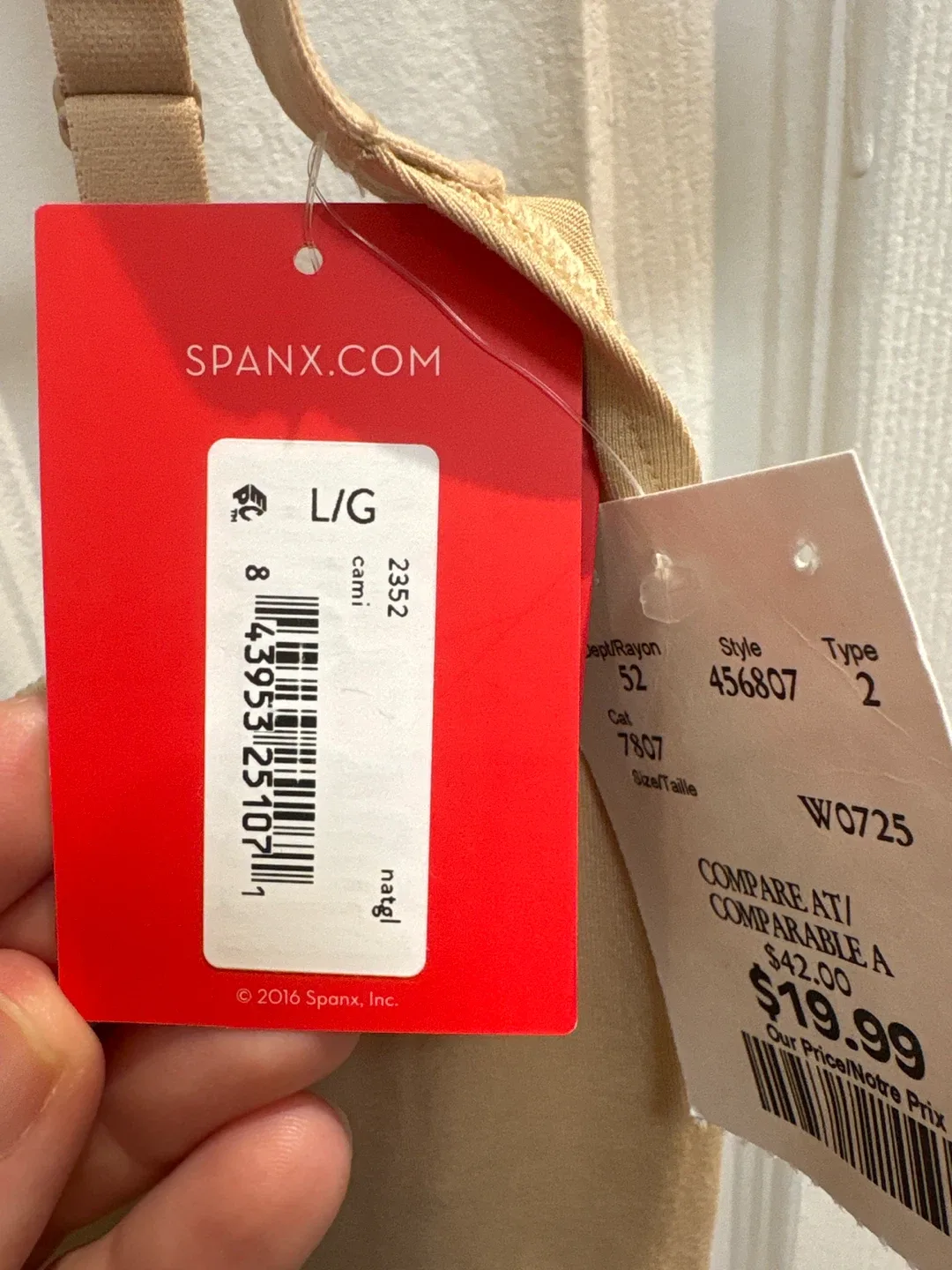 Spanx Socialight Cami - Size L - Nude image indicator(3)