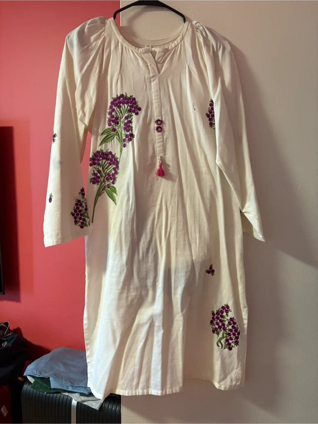 IDEAS White Embroidered shalwar kameez thumbnail