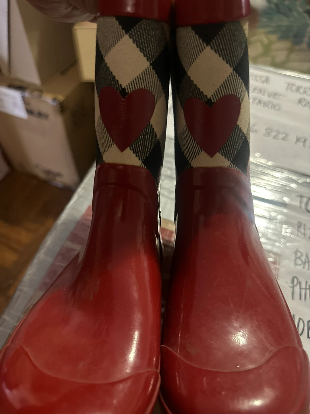 Burberry Kids Red Rain Boots - photo 2