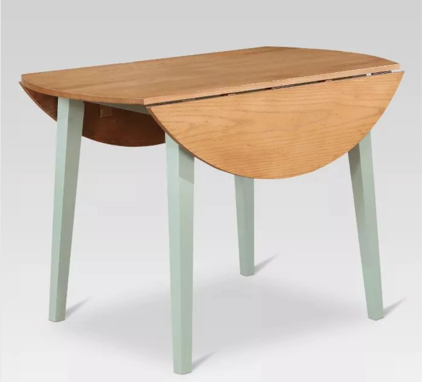 Target Oak Wood Round Drop Leaf Dining Table - photo 2