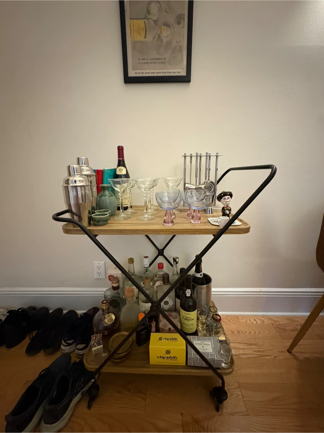 Bar Cart with Two Tiers - photo 2