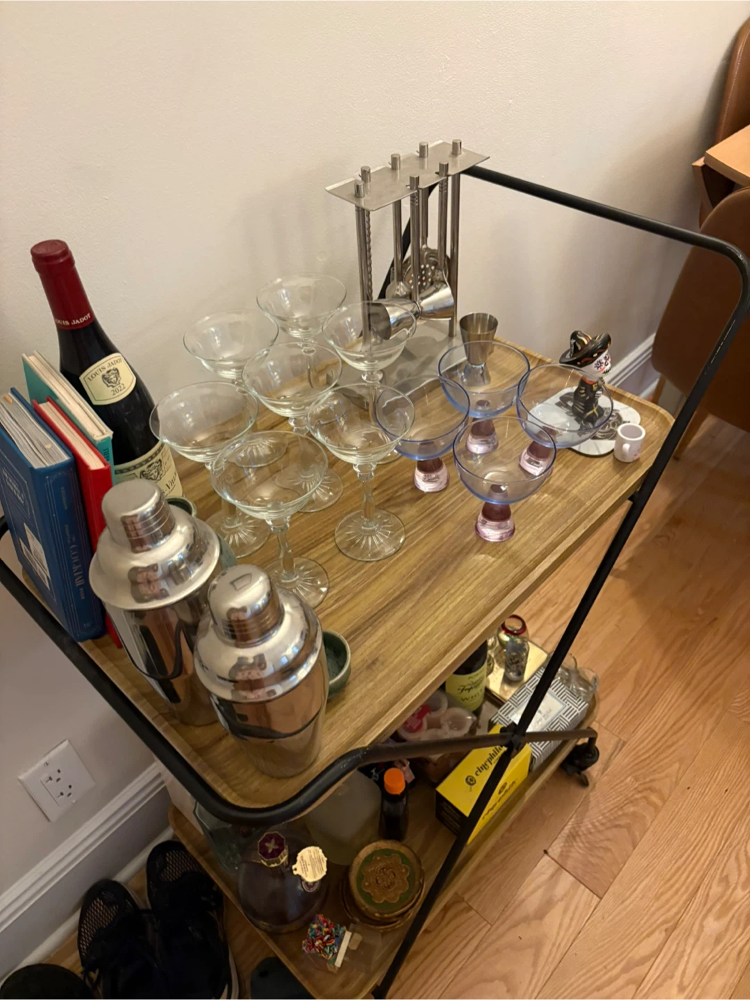 Bar Cart with Two Tiers - photo 3