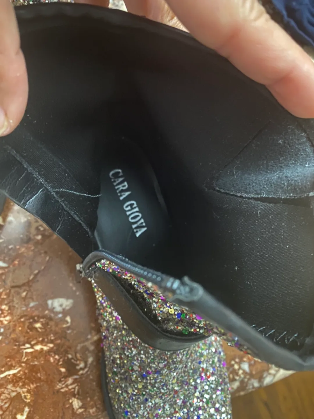 Never worn Glitter Boots - Size 38/7.5 image indicator(3)