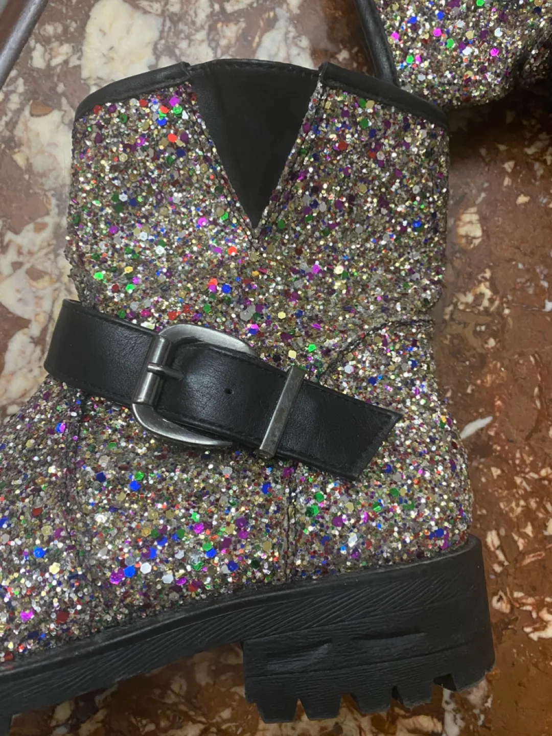 Never worn Glitter Boots - Size 38/7.5 image indicator(6)
