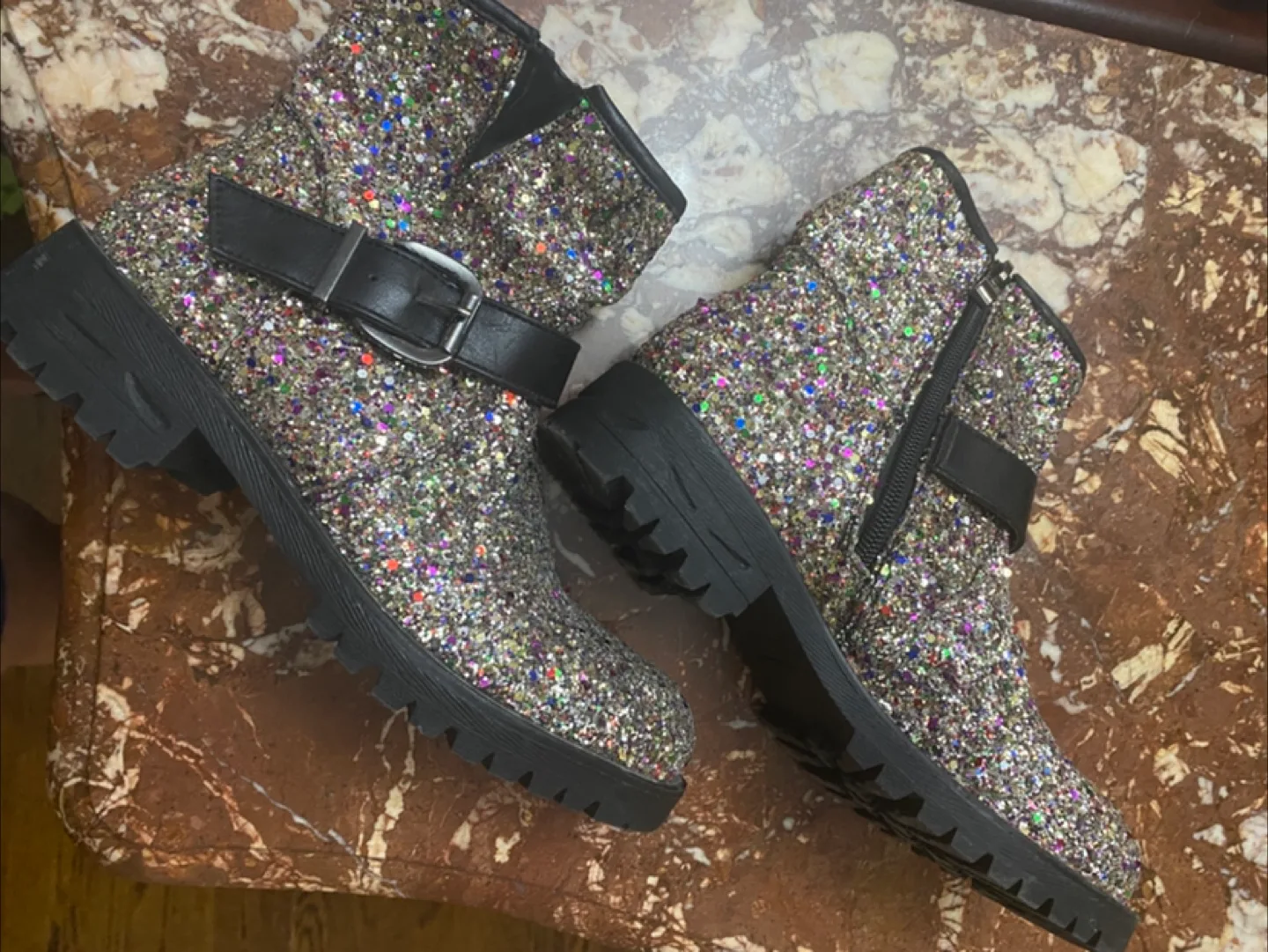 Never worn Glitter Boots - Size 38/7.5