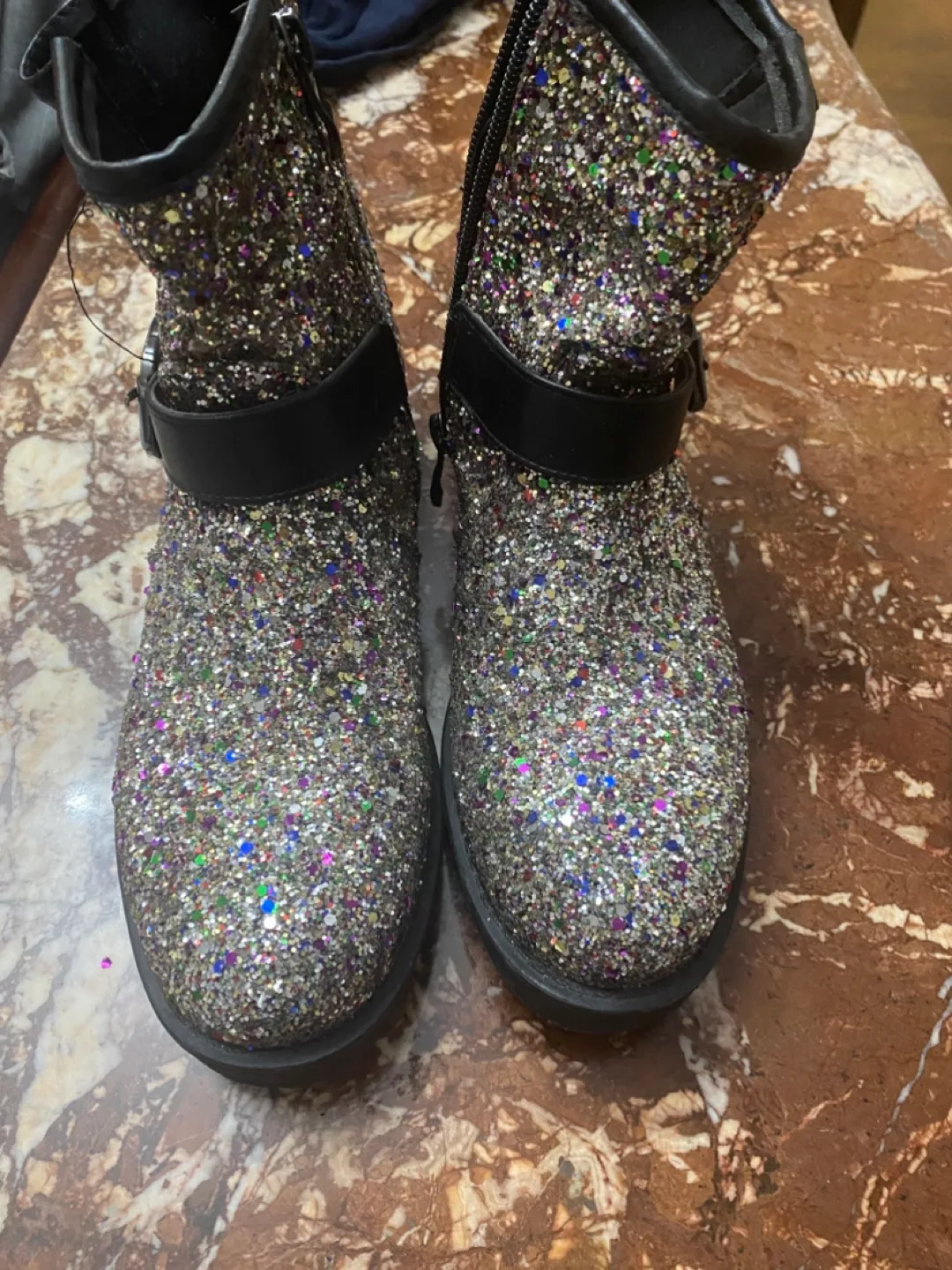 Never worn Glitter Boots - Size 38/7.5 image indicator(2)