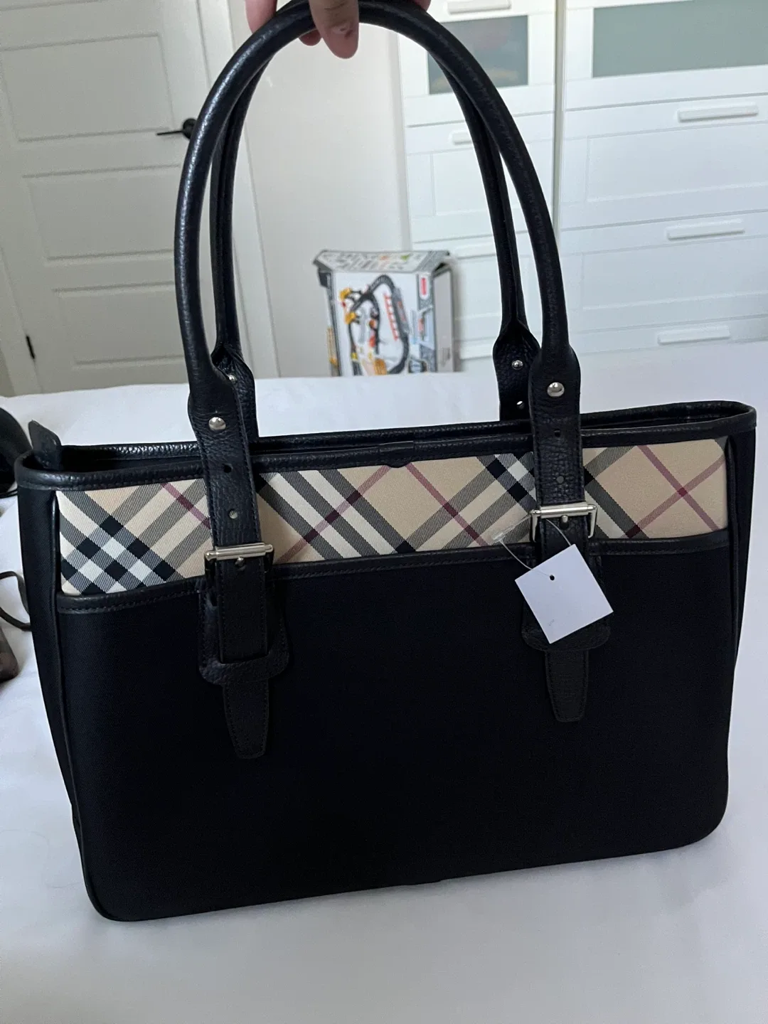 Authentic Burberry Black Tote Bag thumbnail