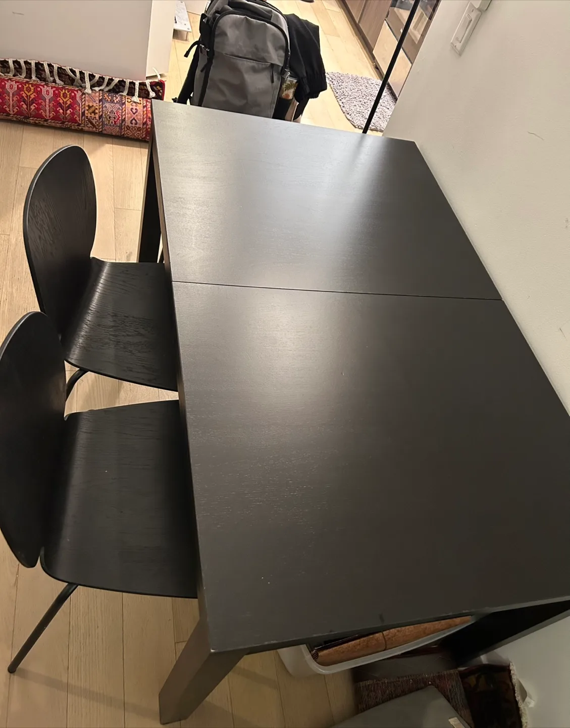 IKEA BJURSTA Extendable Dining Table + 4 KARLJAN chairs image indicator(3)