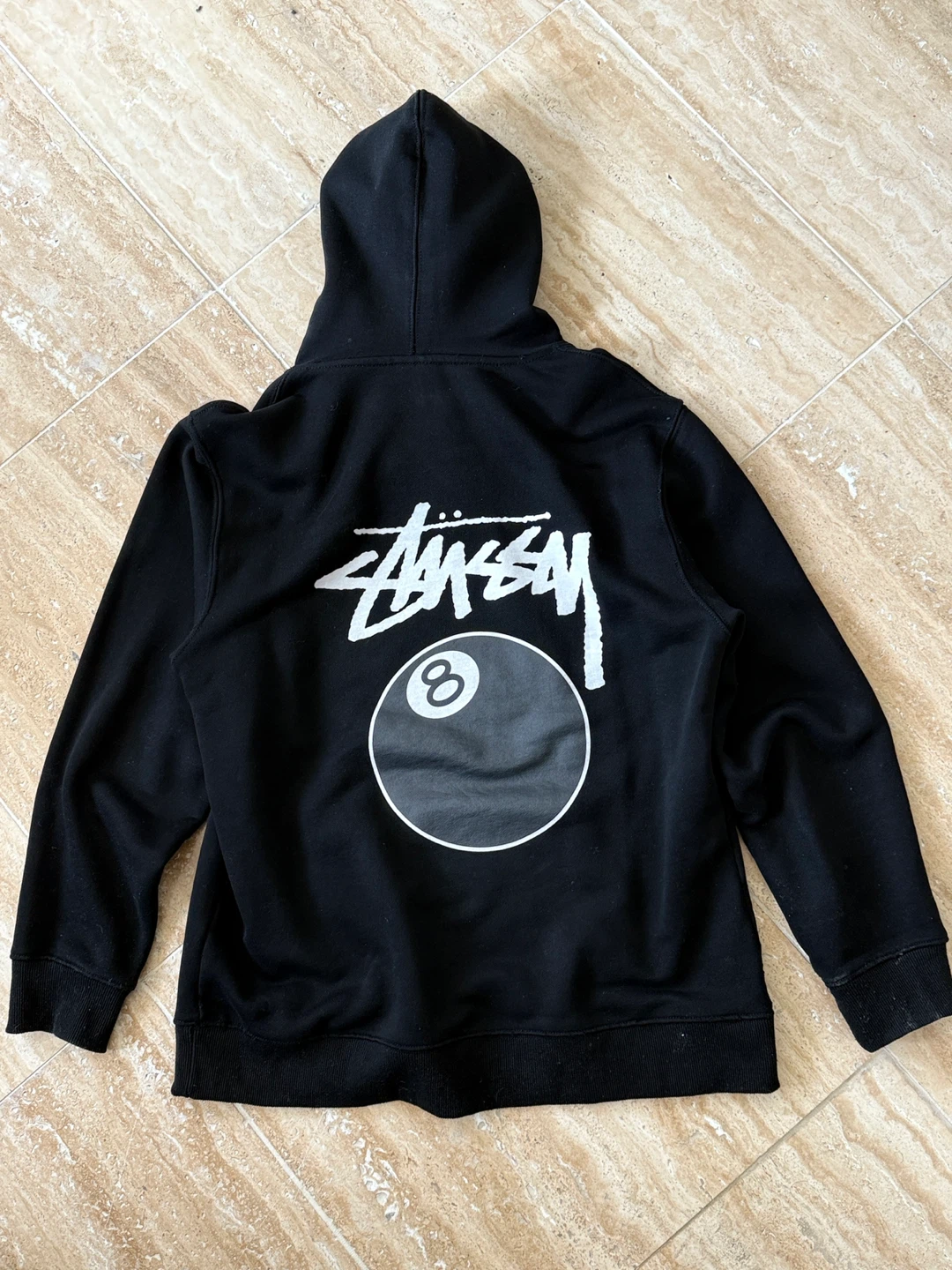 Stussy 8 Ball Black Hoodie - Size M - photo 3