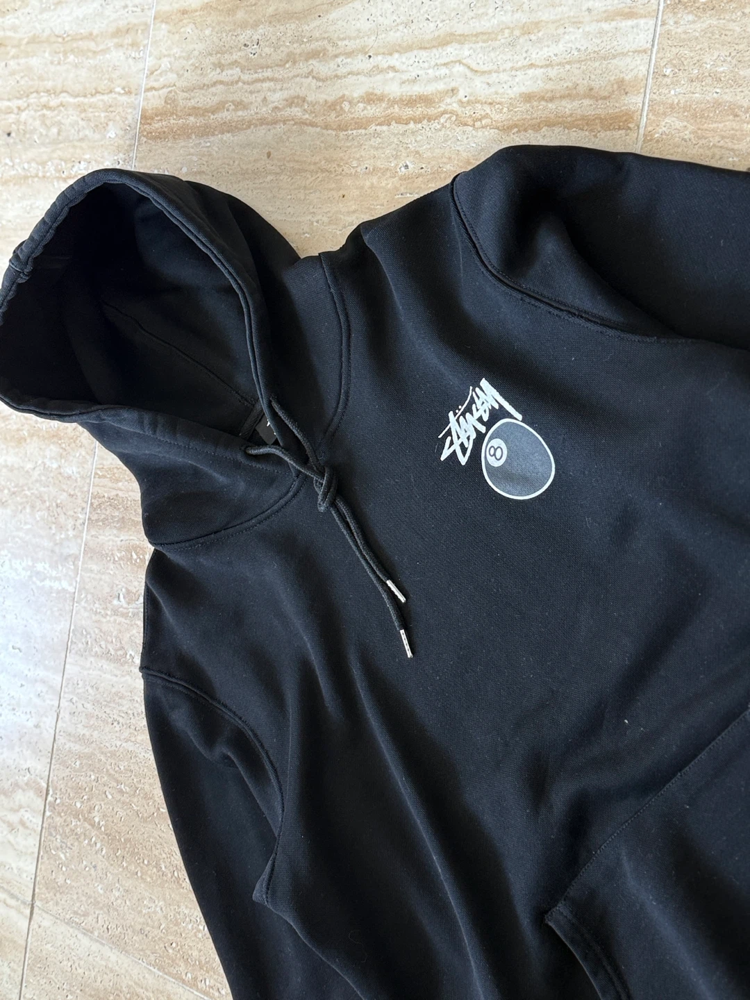 Stussy 8 Ball Black Hoodie - Size M - photo 2