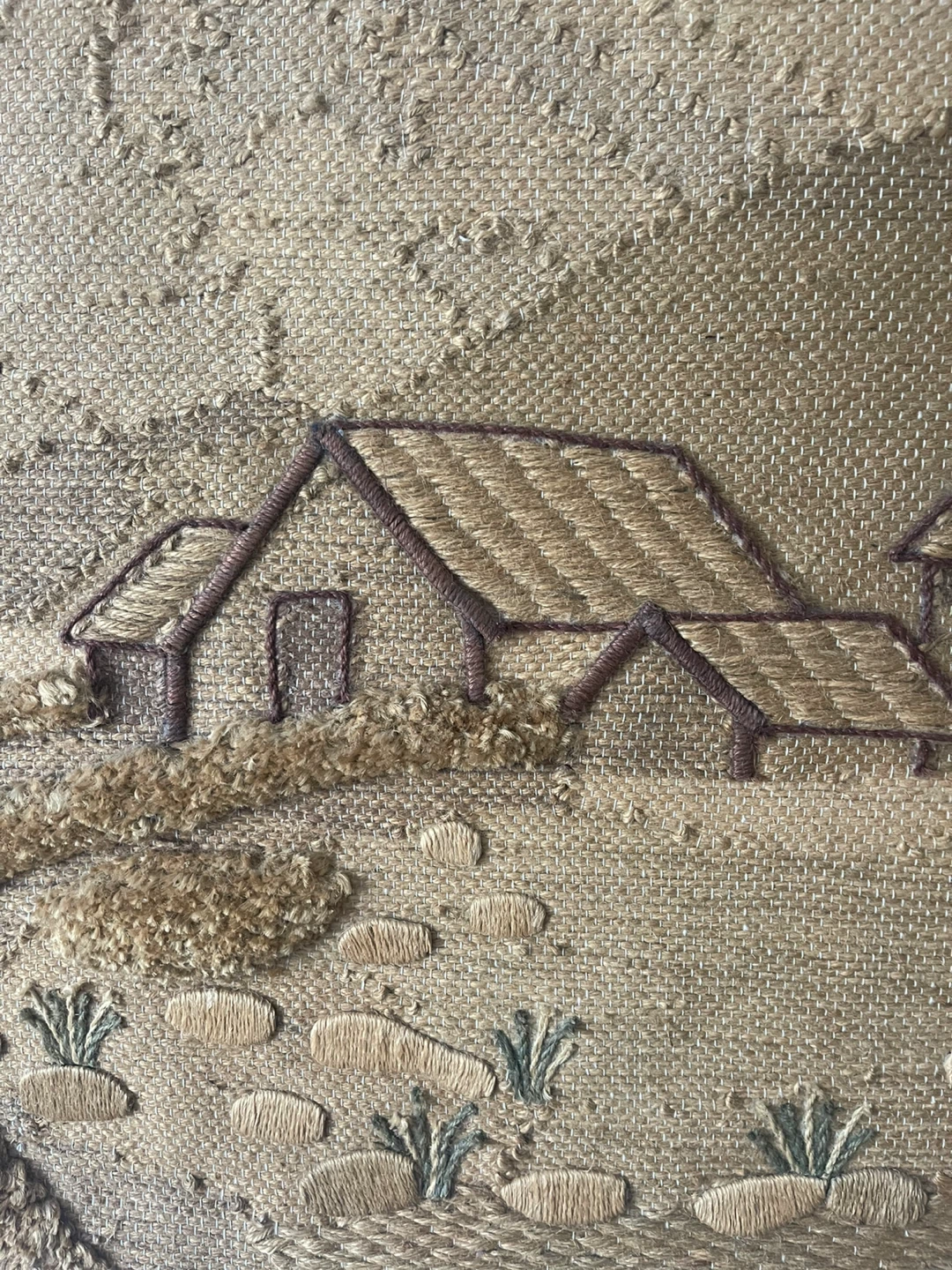 Vintage Woven Donegal Tweed Wall Art