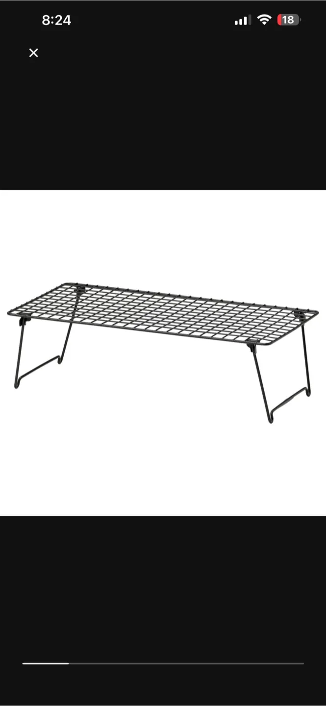 IKEA VÄSSAD Shoe Rack, Black - Like New! thumbnail