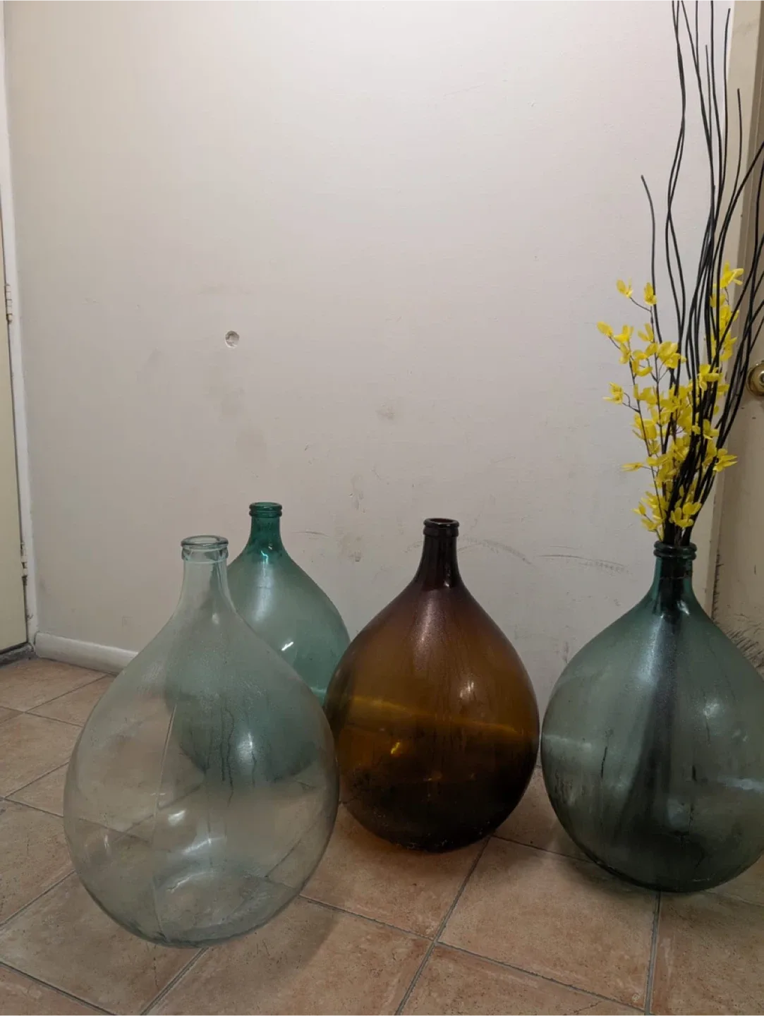 Decorative 4 Demijohn glass jar thumbnail