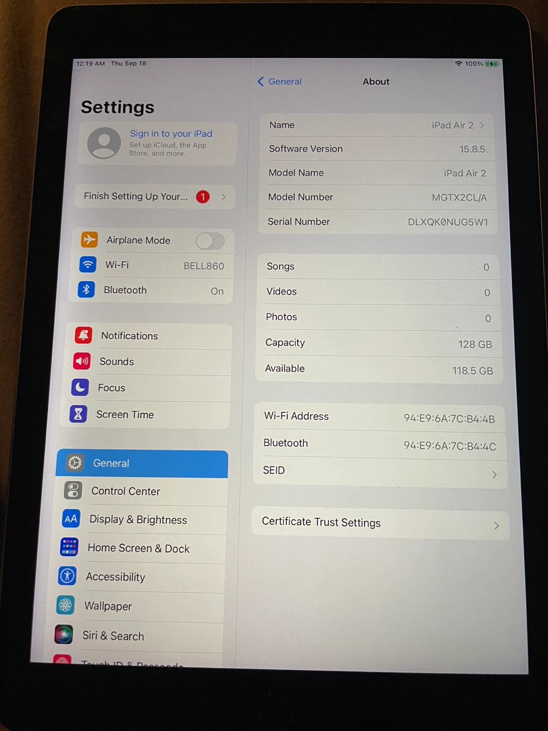 iPad Air 2 128GB - photo 2