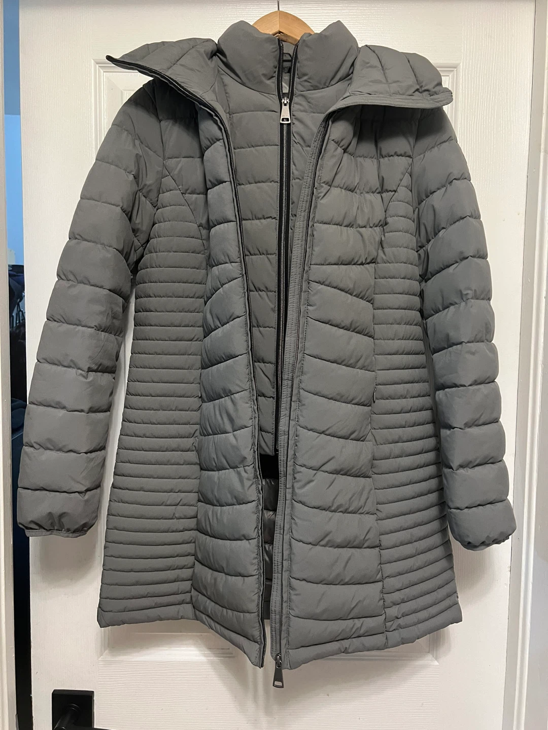 DKNY Grey Puffer Coat
