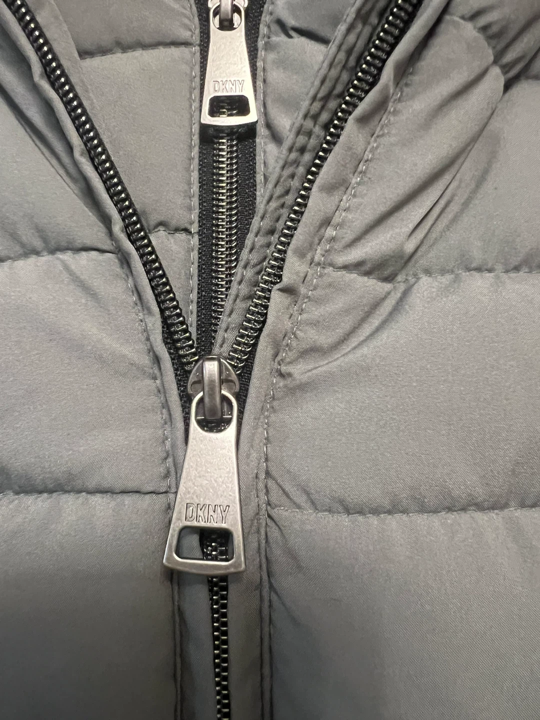 DKNY Grey Puffer Coat - photo 4