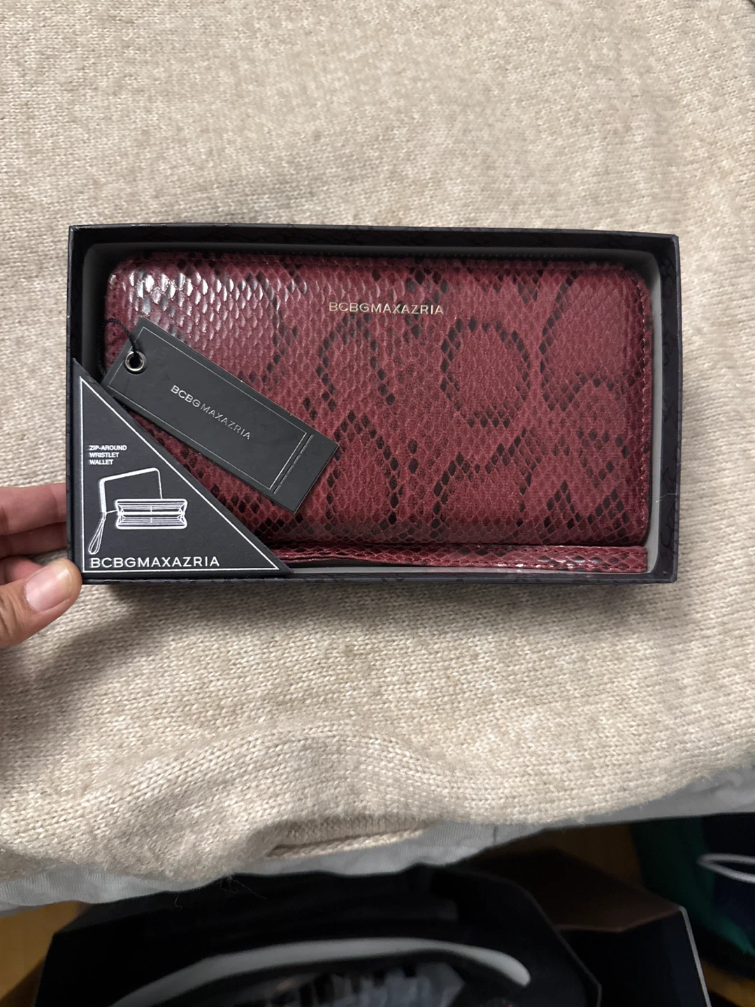 BCBGMAXAZRIA Zip-Around Wristlet Wallet (New)