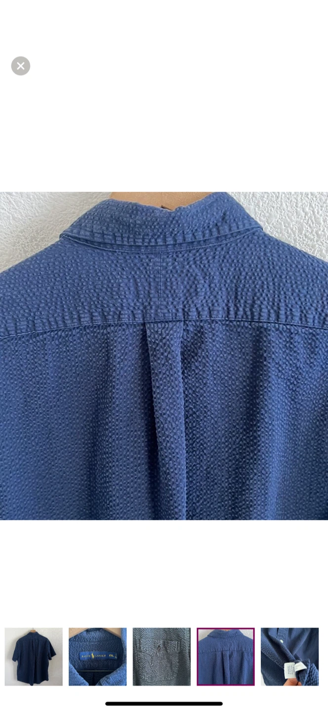 Ralph Lauren XXL Blue Short Sleeve Shirt - photo 5