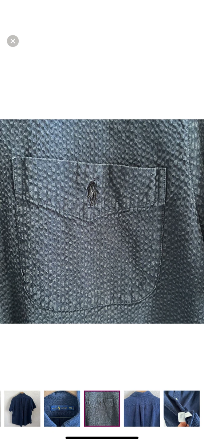 Ralph Lauren XXL Blue Short Sleeve Shirt - photo 2