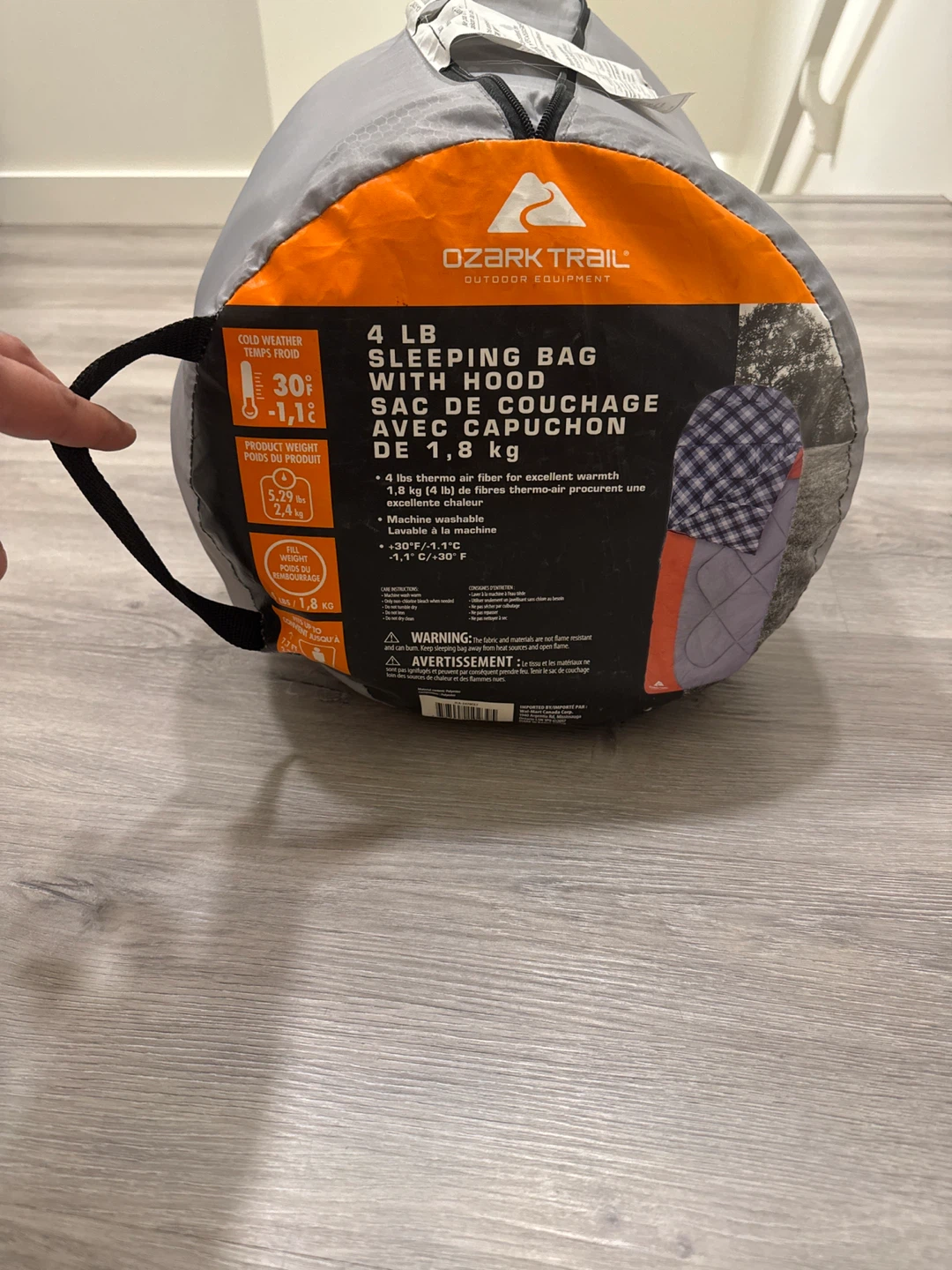Ozark Trail 4 LB Sleeping Bag with Hood