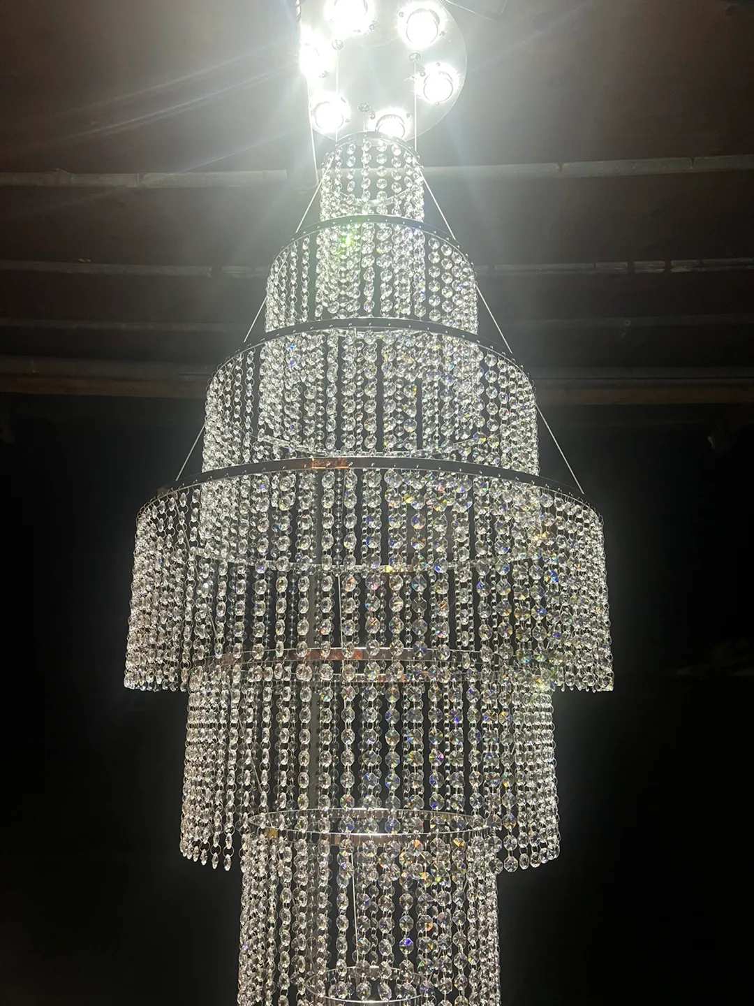 Crystal Chandelier 5ft long very beautiful (brand new pack) image indicator(3)