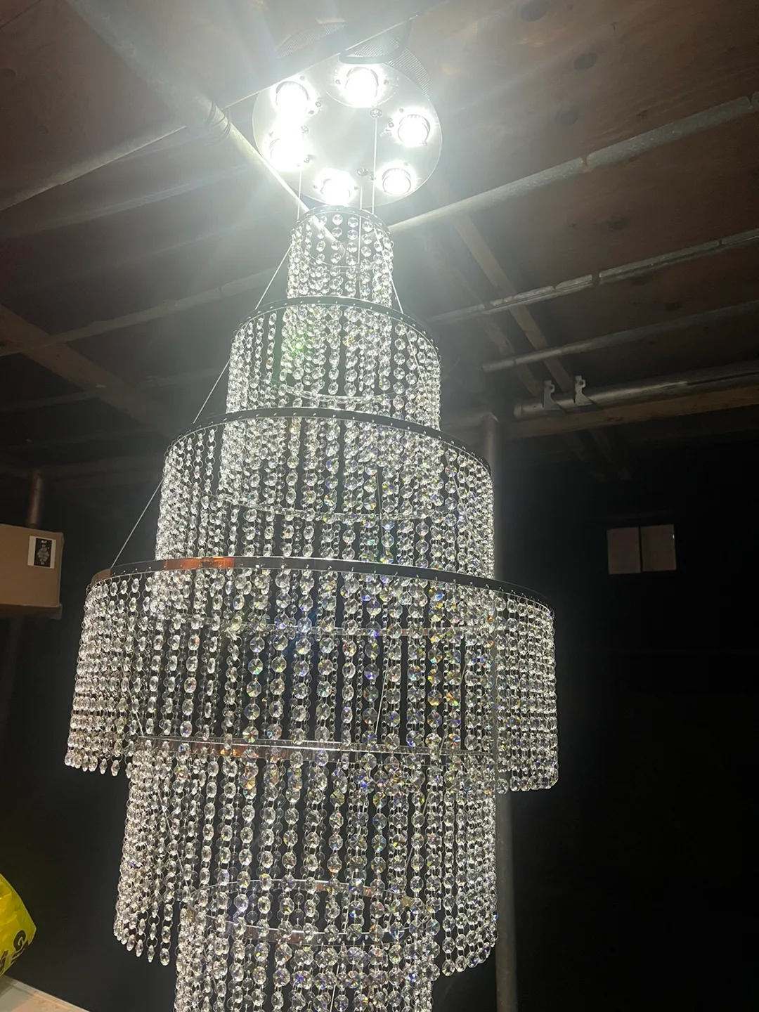 Crystal Chandelier 5ft long very beautiful (brand new pack) image indicator(6)