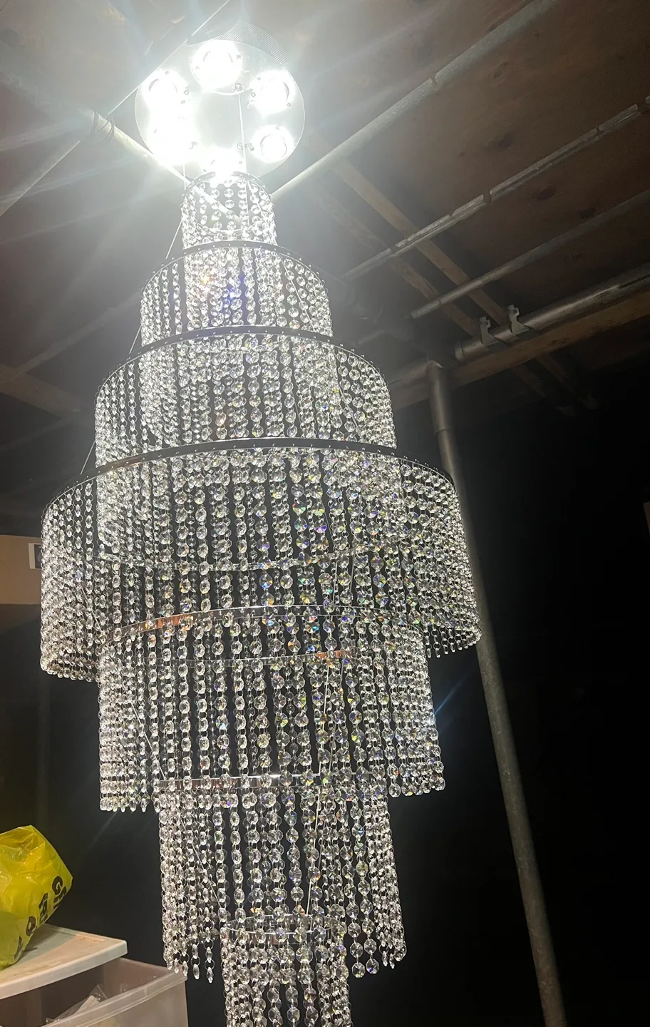 Crystal Chandelier 5ft long very beautiful (brand new pack) image indicator(5)