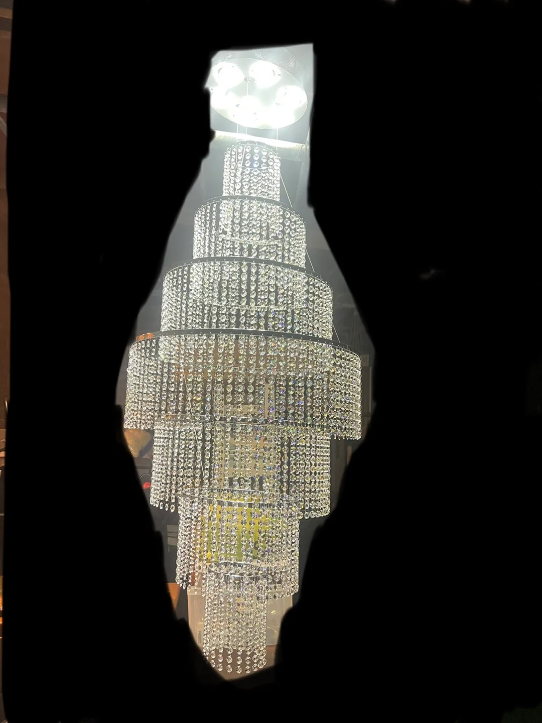 Crystal Chandelier 5ft long very beautiful (brand new pack) image indicator(7)