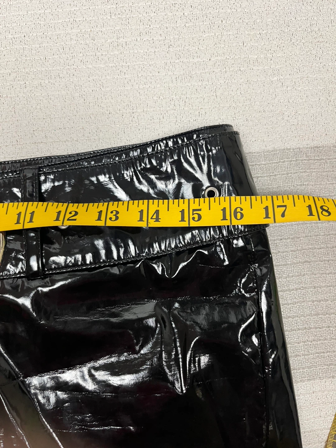 Zen Hi Black Vinyl Shorts - Size Small - photo 4