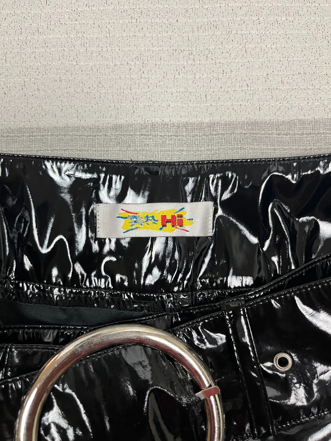Zen Hi Black Vinyl Shorts - Size Small - photo 3