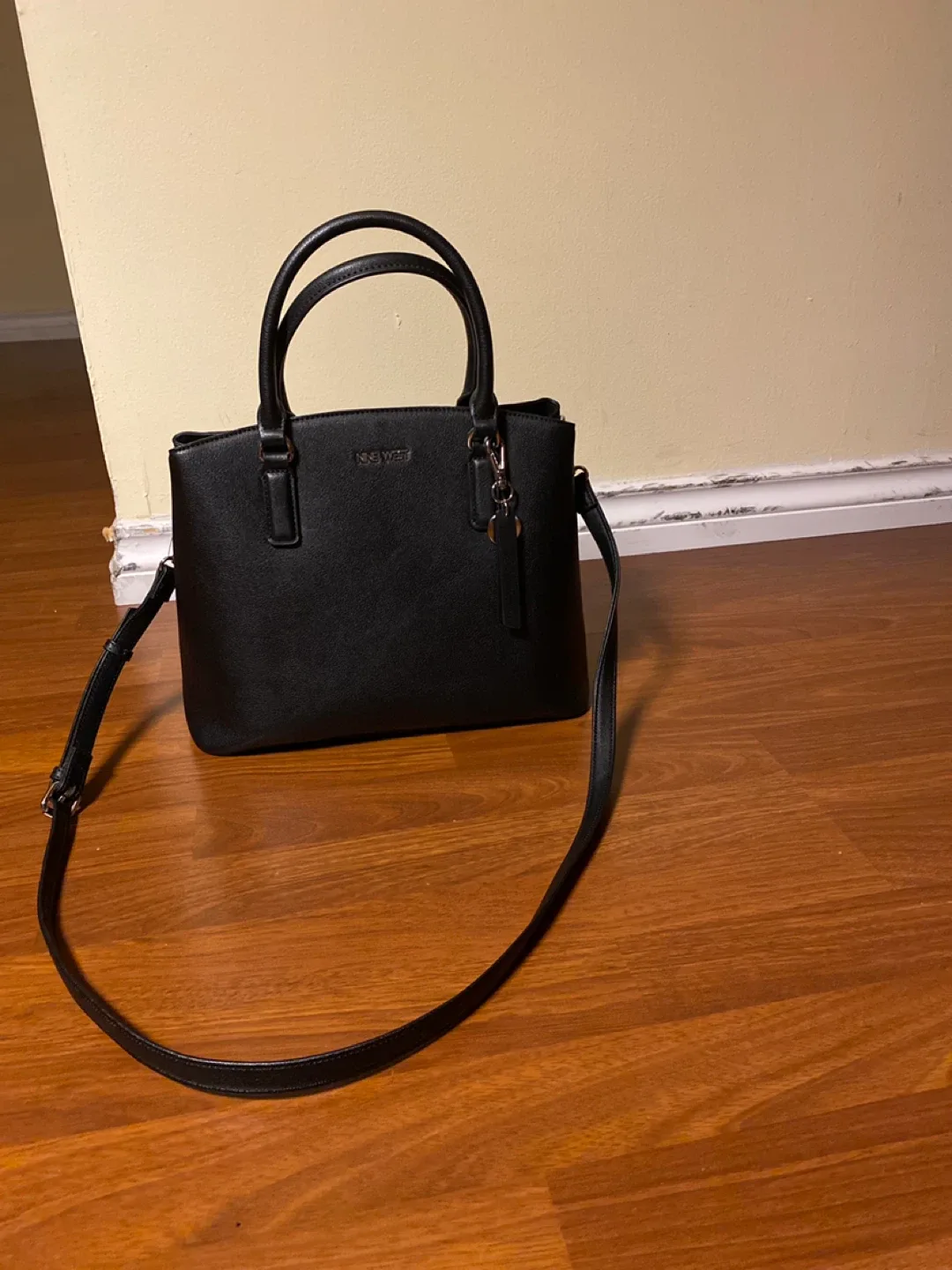 Nine West Black Satchel - New, never used thumbnail