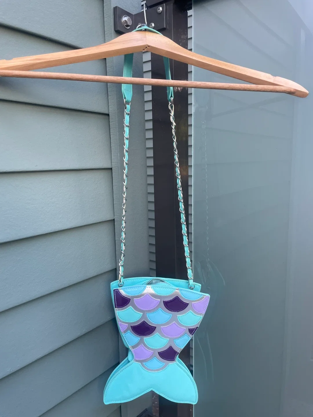 Mermaid Tail crossbody Purse Turquoise image indicator(4)