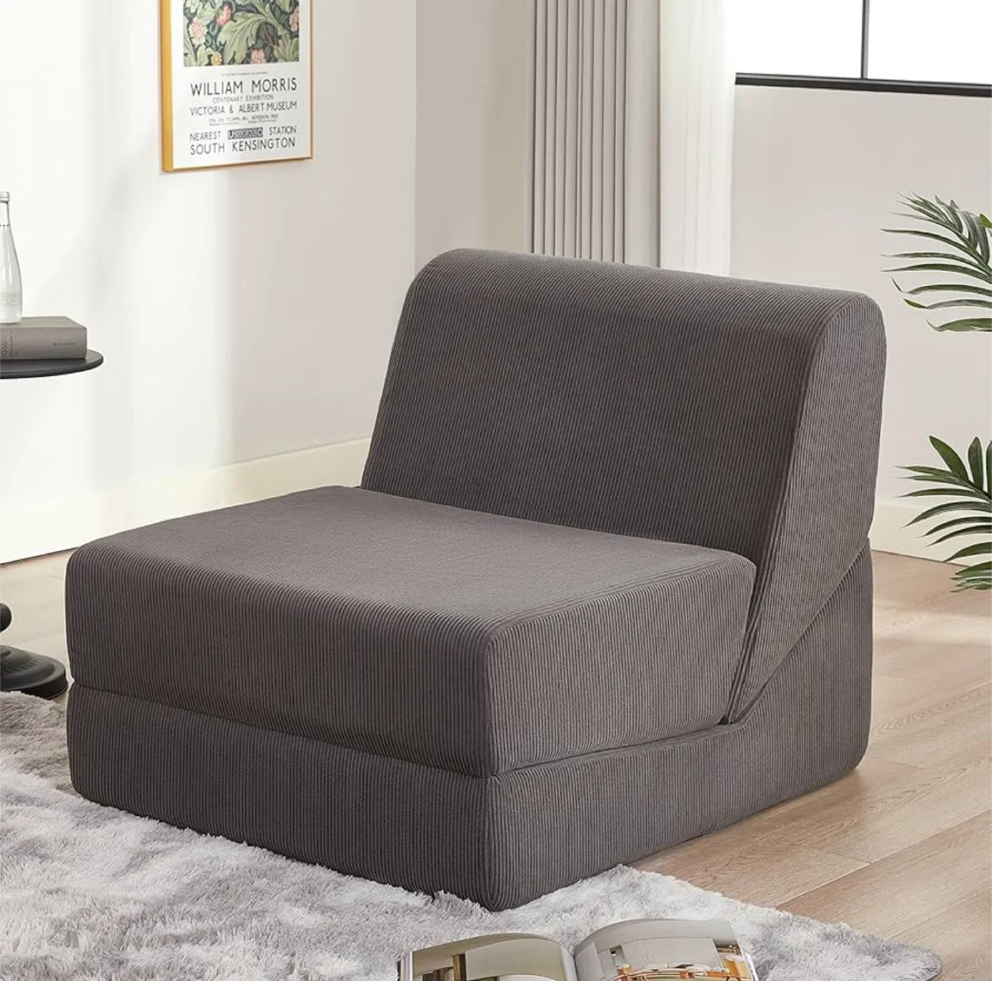 BIGSYY Fold Out Chair Bed - Deep Gray thumbnail