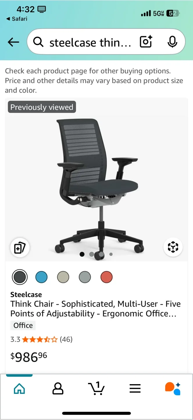 Steelcase Think Chair - Ergonomic Office Chair image indicator(3)