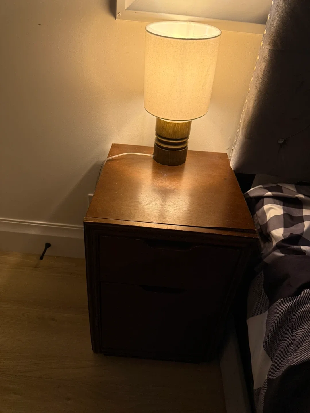 Wooden Nightstand with Drawer thumbnail
